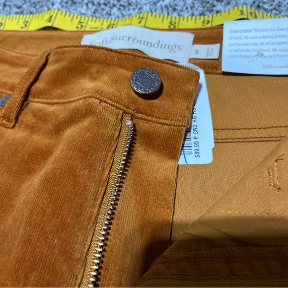 Soft Surroundings Womens Corduroy Pecan Full Length Skinny Pants Size 2p NWT - Picture 6 of 11
